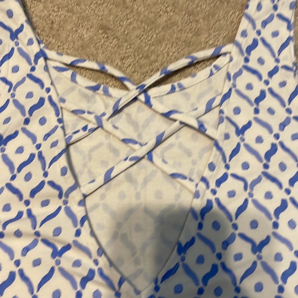 EUC Lilly Pulitzer Kristen Tank Top Multi Sea La Vie Engineered - Picture 3 of 5